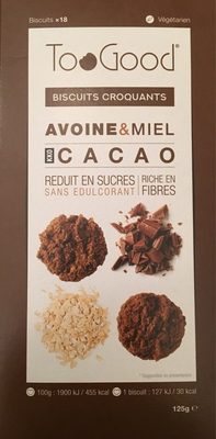 Biscuits croquants cacao avoine et miel - Product - fr