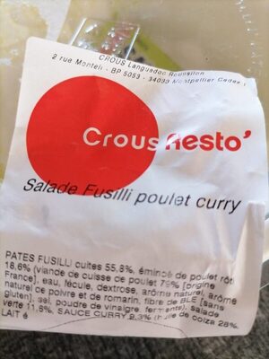 Salade fuilli poulet curry - Product