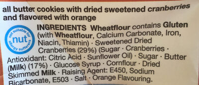 Cranberry & Orange Cookies - Ingredients