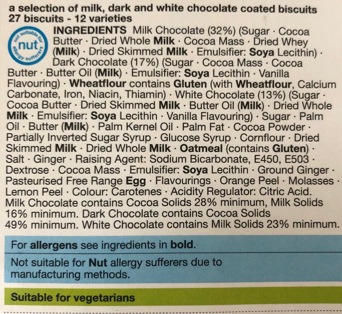 Chocolate biscuits - Ingredients - fr