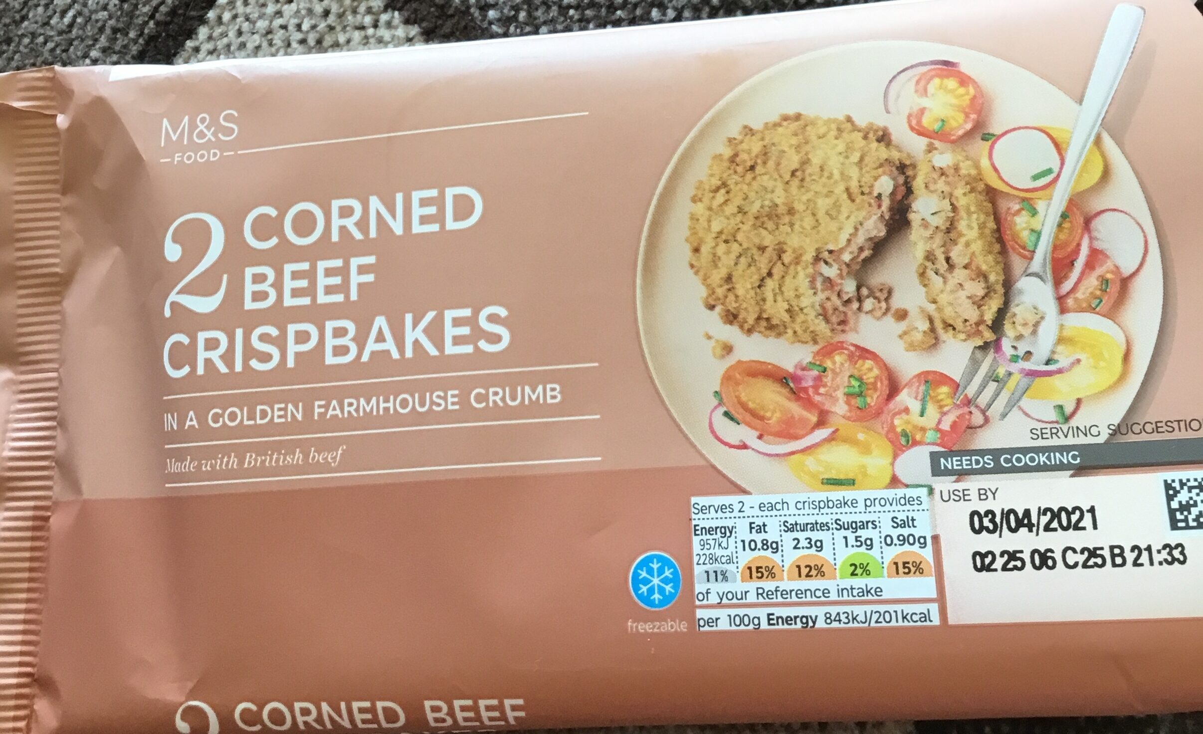 Corned beef crispbakes - Product