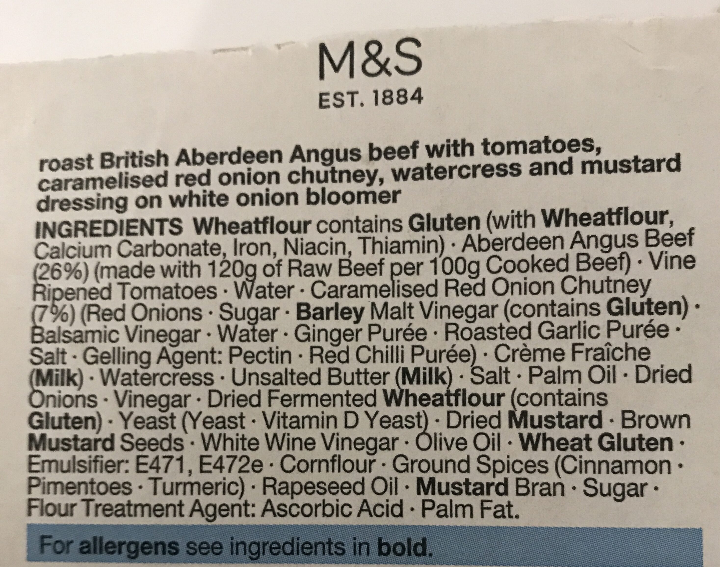 Aberdeen angus beef - Ingredients