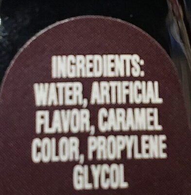 Imitation Maple Extract - Ingredients