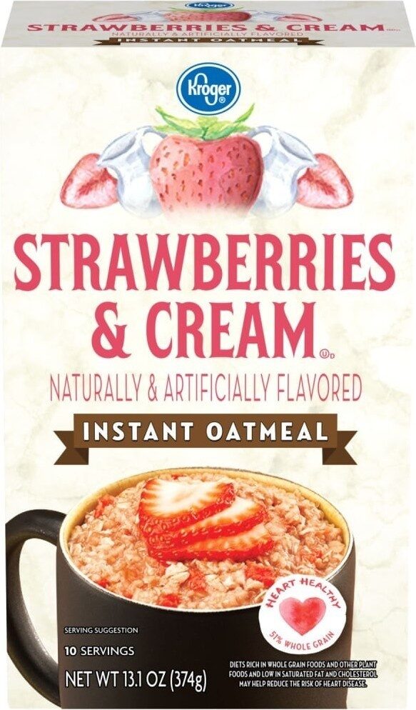 Strawberries & cream instant oatmeal packets - Product