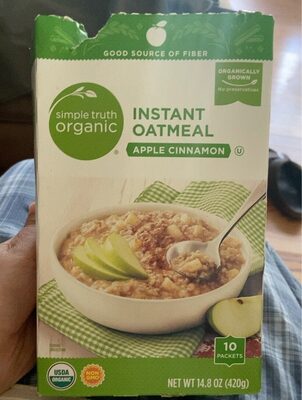 The Kroger Co., APPLE CINNAMON INSTANT OATMEAL, APPLE CINNAMON, barcode: 0011110062918, has 0 potentially harmful, 0 questionable, and
    1 added sugar ingredients.