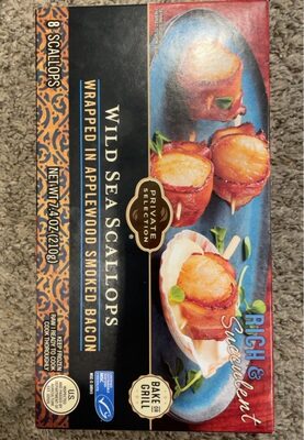 Wild sea scallops wrapped in applewood smoked bacon - Product