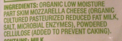 Mozzarella shredded cheese - Ingredients
