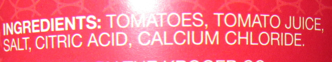 Diced tomatoes in tomato juice - Ingredients