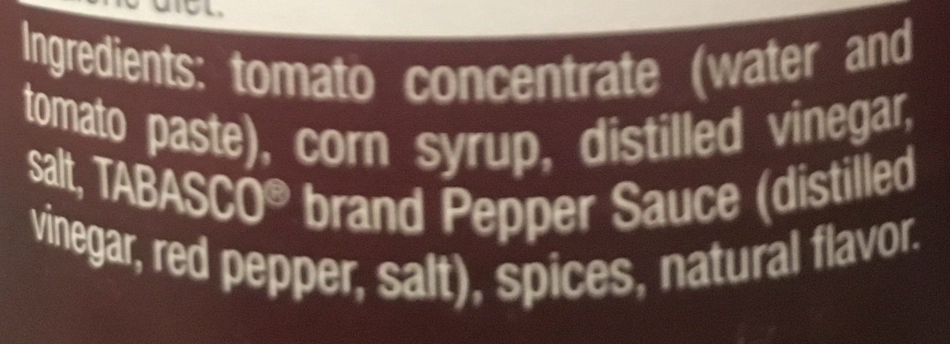 Spicy ketchup - Ingredients