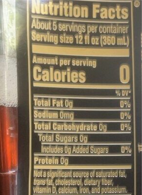 Fiche nutrition Pure leaf unsweetened Pure Leaf 