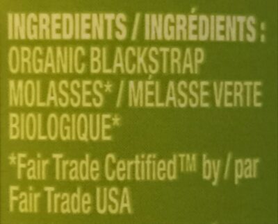 Organic Molasses - Ingredients