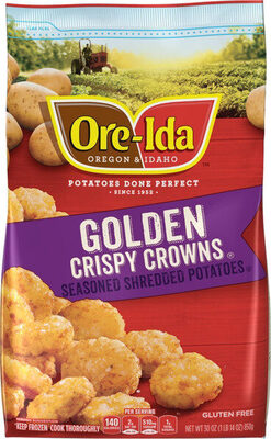 Crispy crowns seasoned frozen shredded potatoes - Product