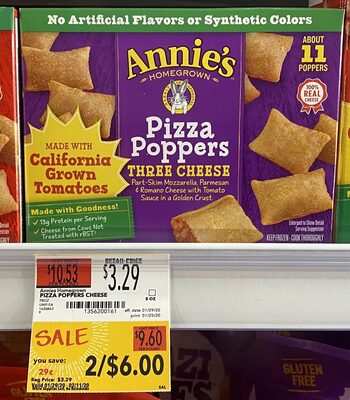 Annie's Three Cheese Pizza Poppers - Product