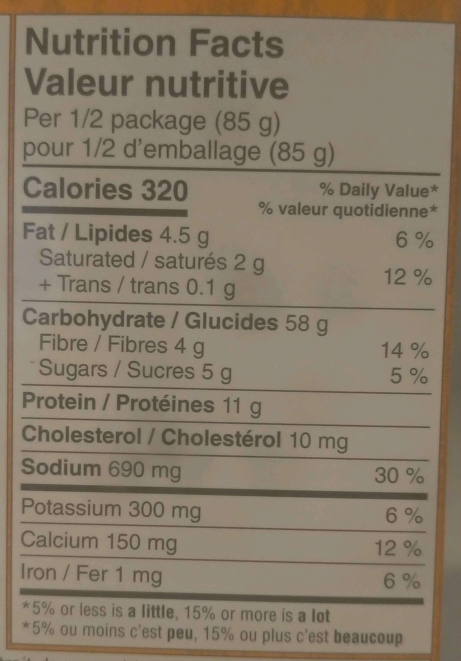 Shells & Real Aged Cheddar Macaroni & Cheese - Nutrition facts