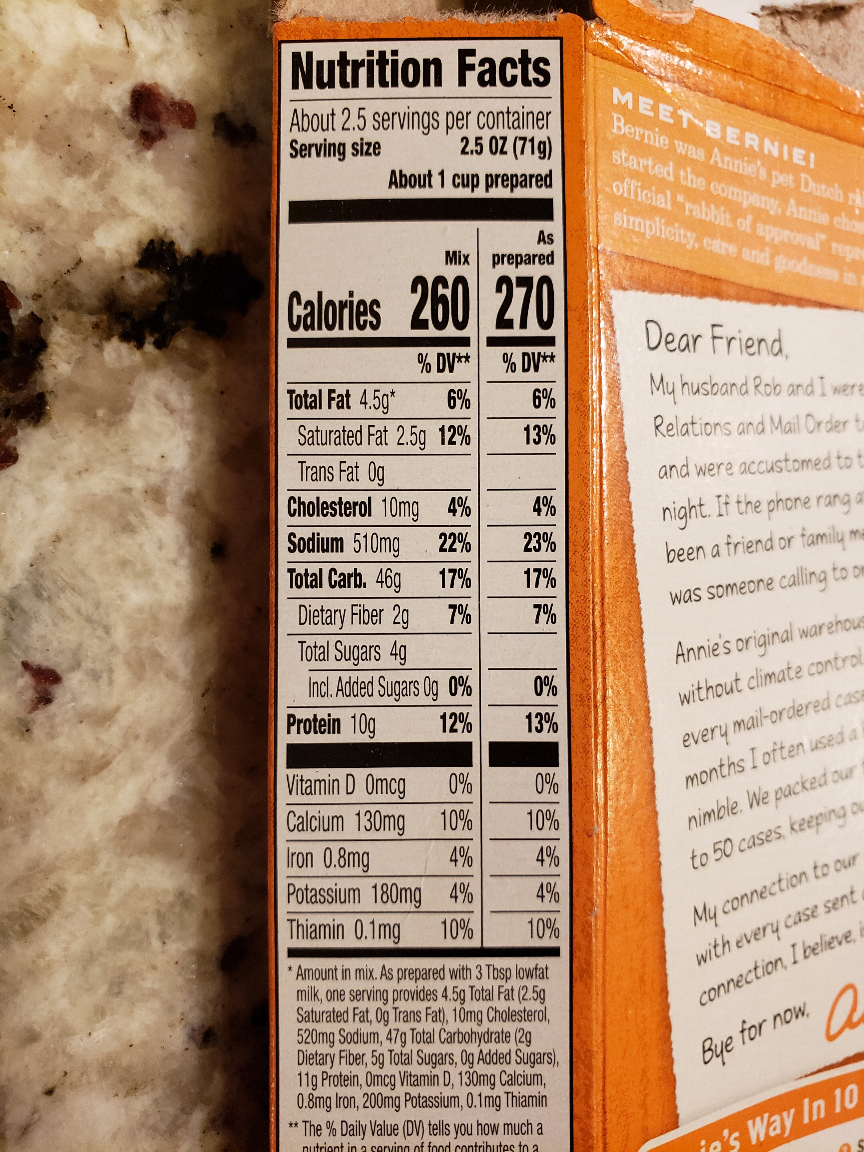 Shells & Aged Cheddar Mac and Cheese - Nutrition facts