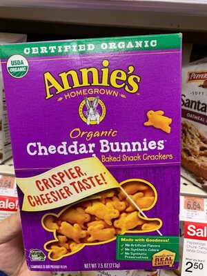 Annie’s Organic Cheddar Bunnies Baked Snack Crackers –