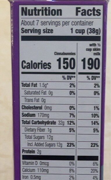 Organic - Nutrition facts