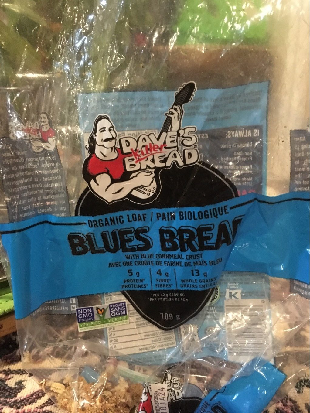 Dave's killer bread, blues bread, cornmeal crust - Product