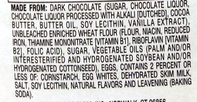 Pepperidge farm cookies choc - Ingredients