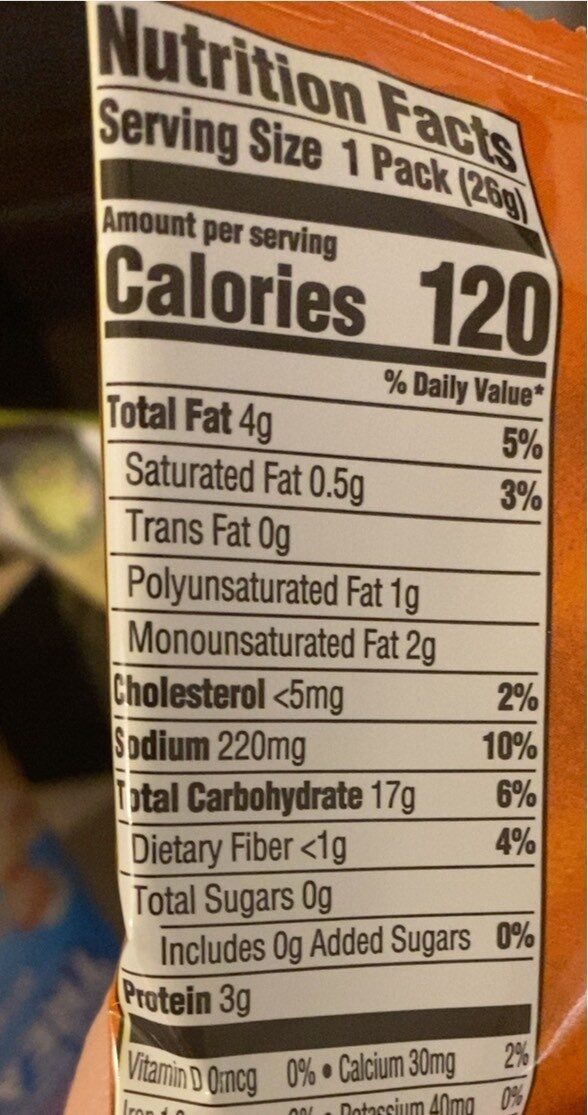 Goldfish flavor blasted xtra cheddar - Nutrition facts
