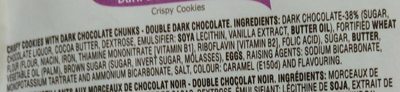 Chocolate Chunk Dark Double Chocolate Crispy Cookies - Ingredients