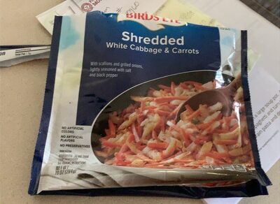 Calories in  Shredded White Cabbage And Carrots