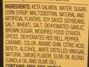 Morey's wild salmon sweet bourbon - Ingredients