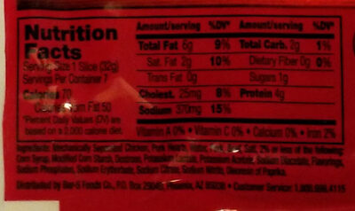 Cotto salami - Nutrition facts