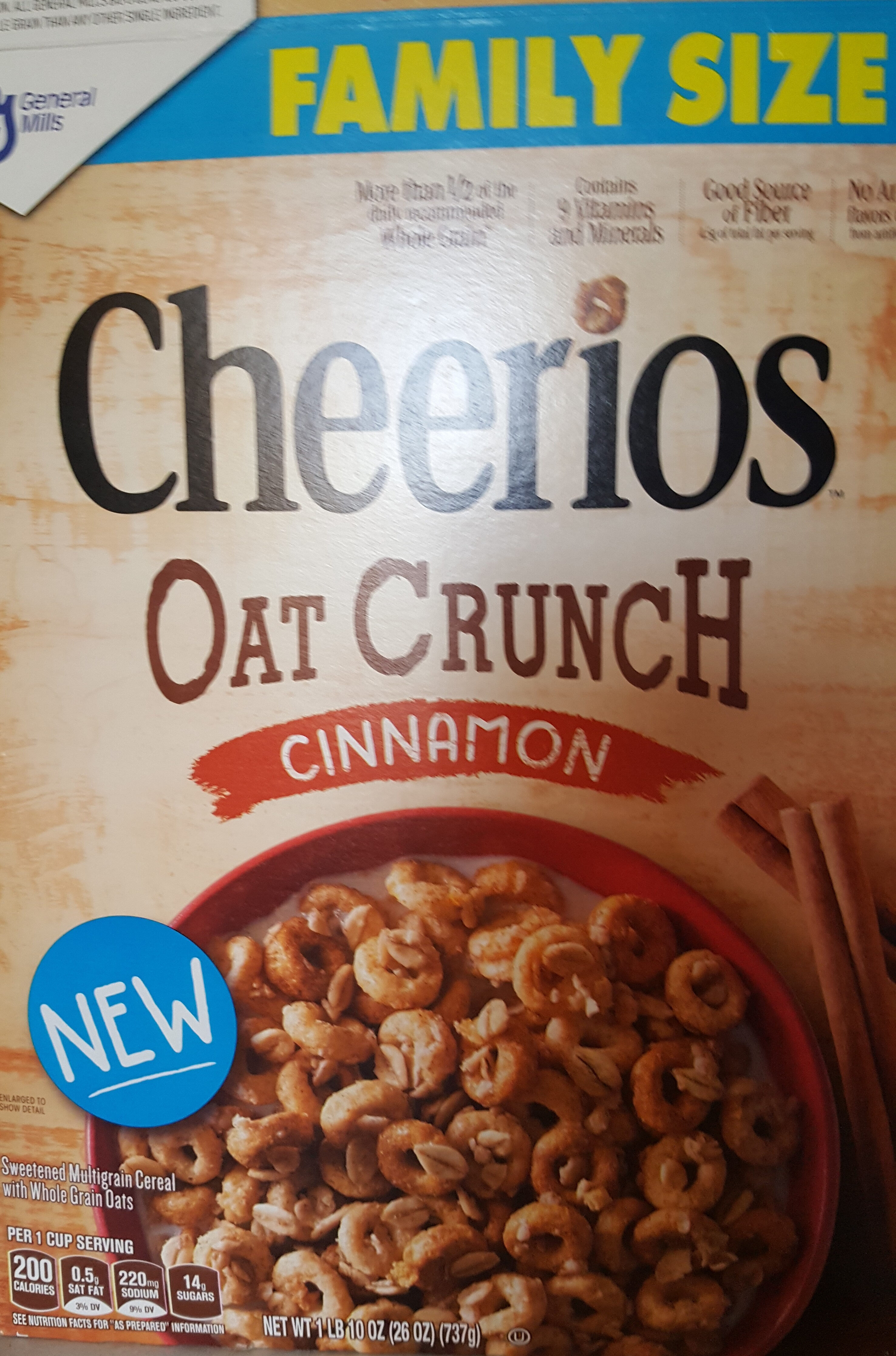 Cinnamon oat crunch cheerios cereal with oats - Product
