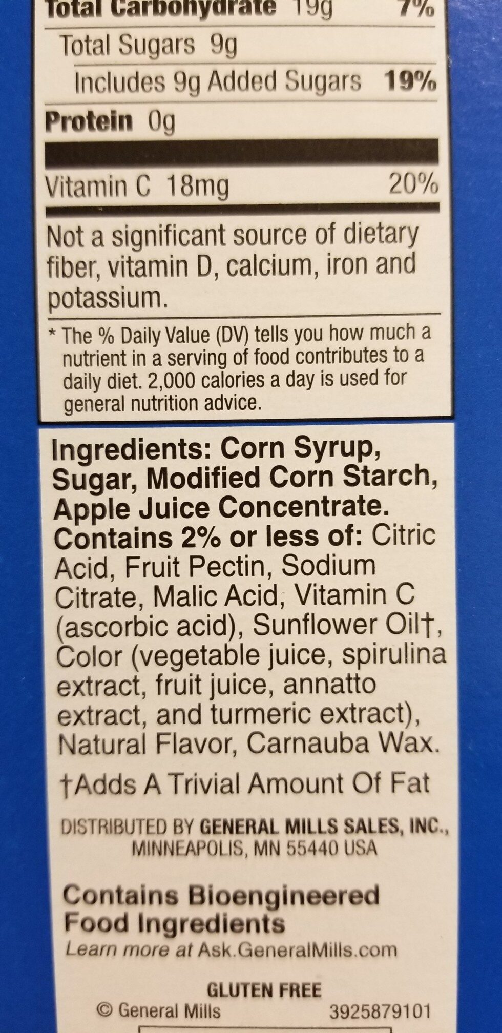 Betty Crocker Fruit Flavored Snacks - Ingredients