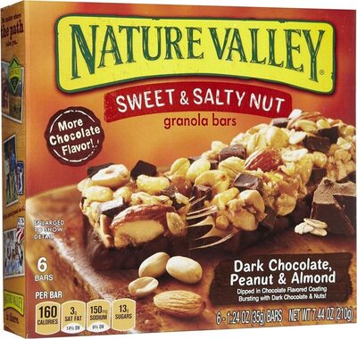 Sweet salty nut granola bars dark chocolate - Product