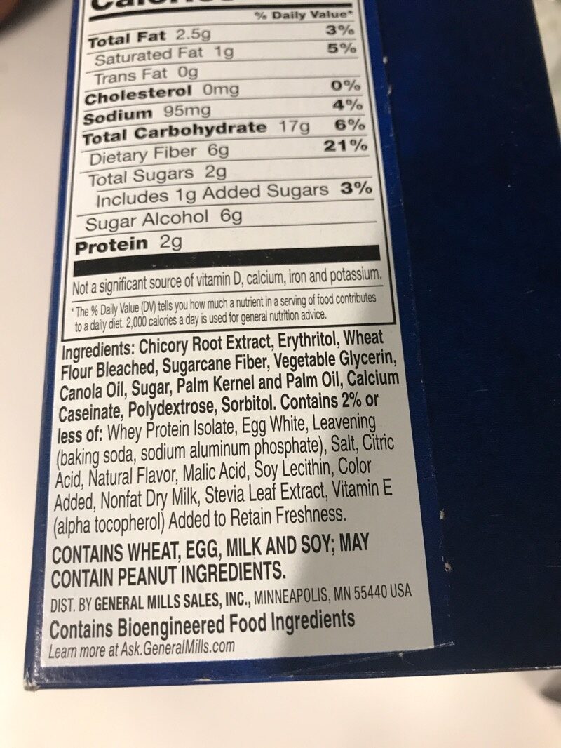 Calorie softbaked bar - Ingredientes