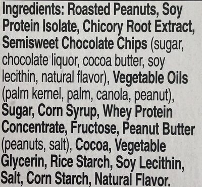 Nature Valley Protein Peanut Butter Dark Chocolate Chewy Bar - Ingredients
