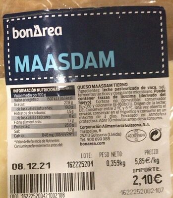 Maasdam - Producte - es