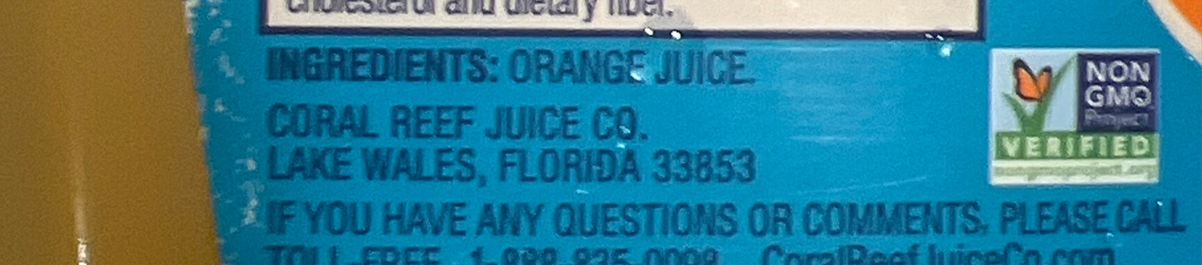 Orange juice - Ingredients