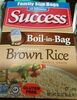 Success 10 Minute: Precooked boil-in-bag whole grain brown rice - نتاج