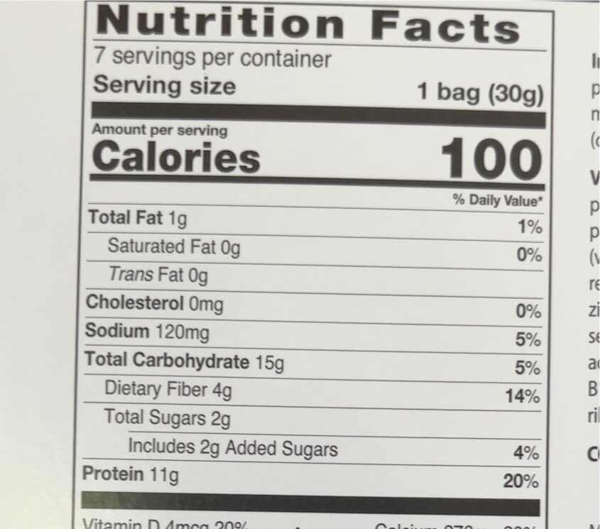 Optavia berry cereal - Nutrition facts