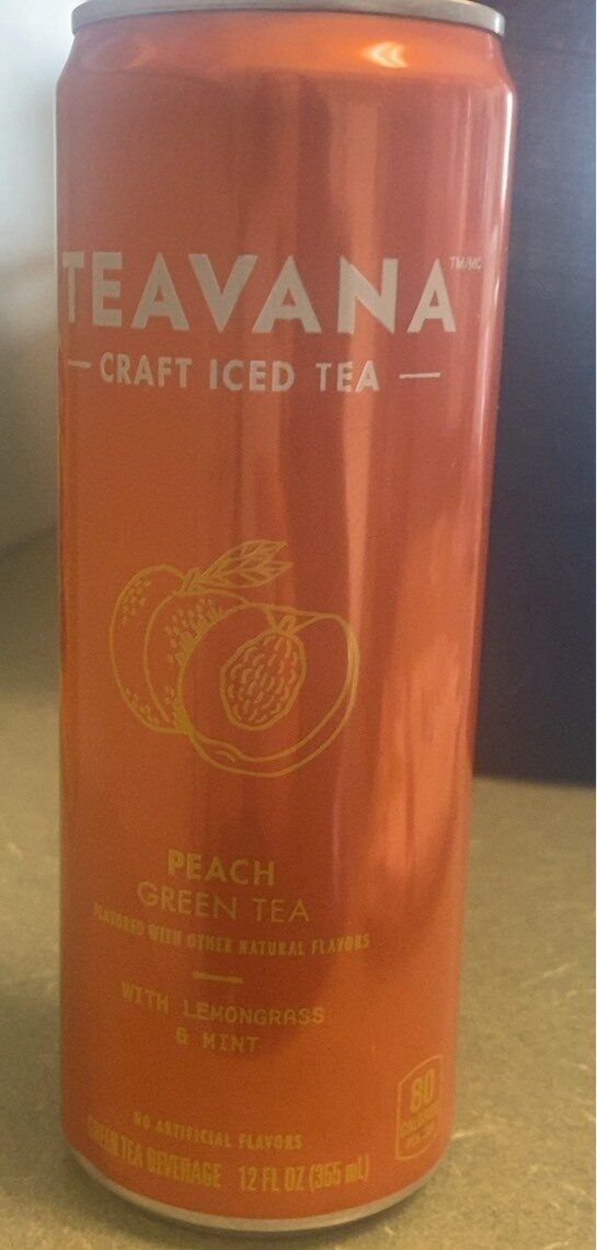 Peach flavored green tea beverage - Product