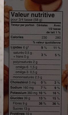 Kashi golean honey almond flax crunch - Nutrition facts