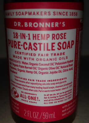18-in-hemp rose pure-castile soap - Product