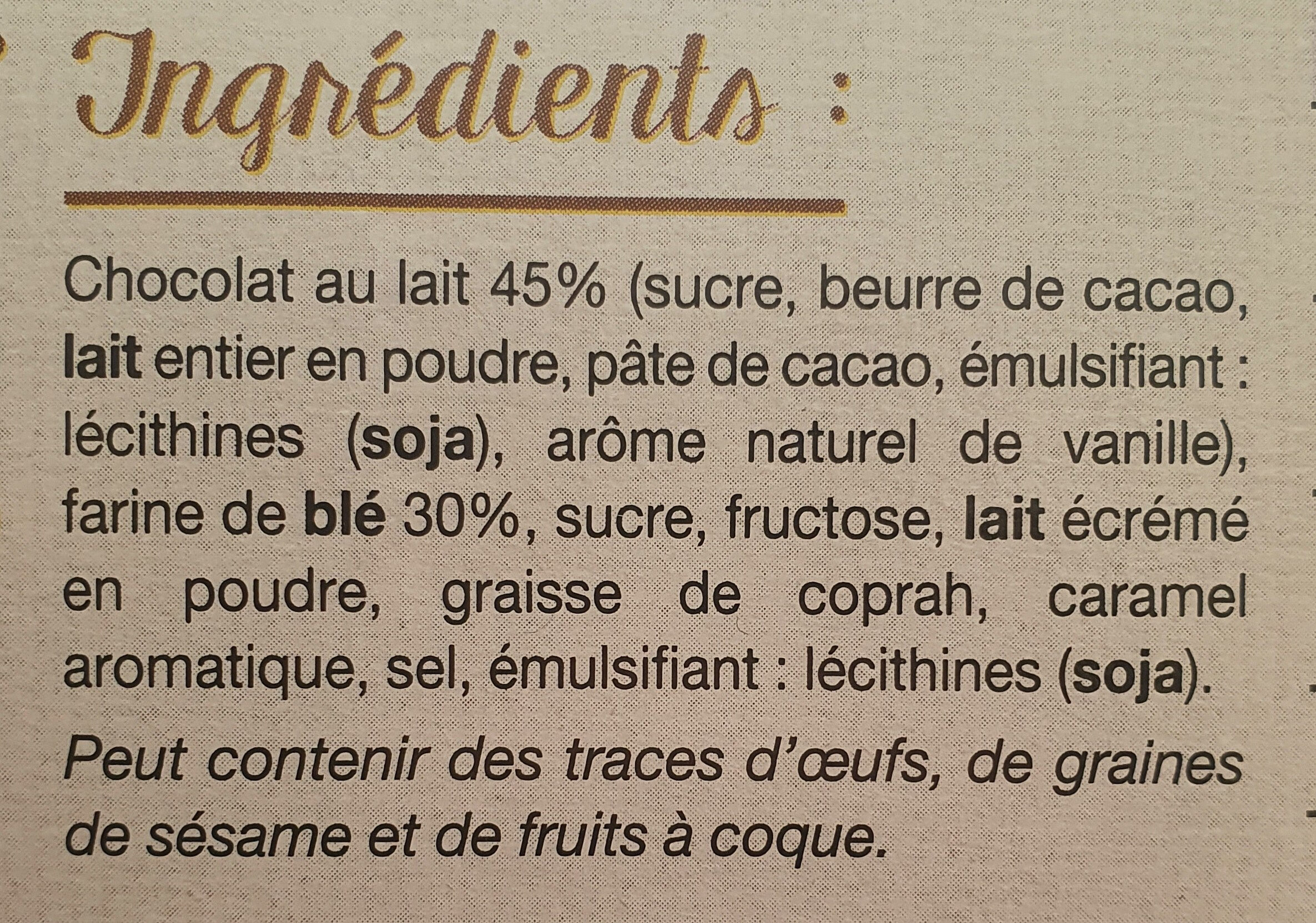 Mini Crêpes ChocoLait - Ingredients - fr