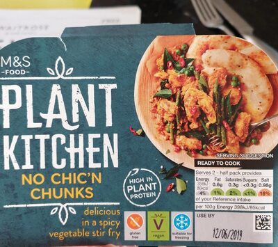 Calories in Plant Kitchen No Chic'N Chunks
