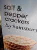black pepper and sea salt crackers - Produkt