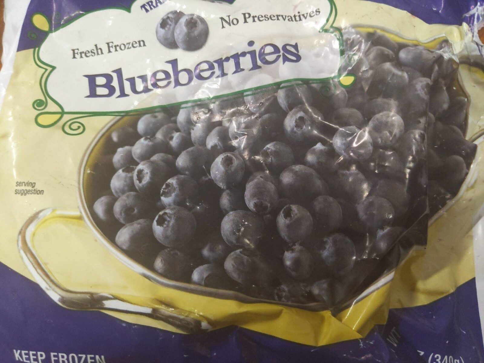 Trader Joe's, Fresh Frozen, No Preservatives, Blueberries - Product