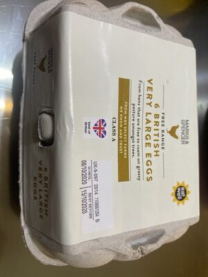 6 British Very Large Eggs - Product