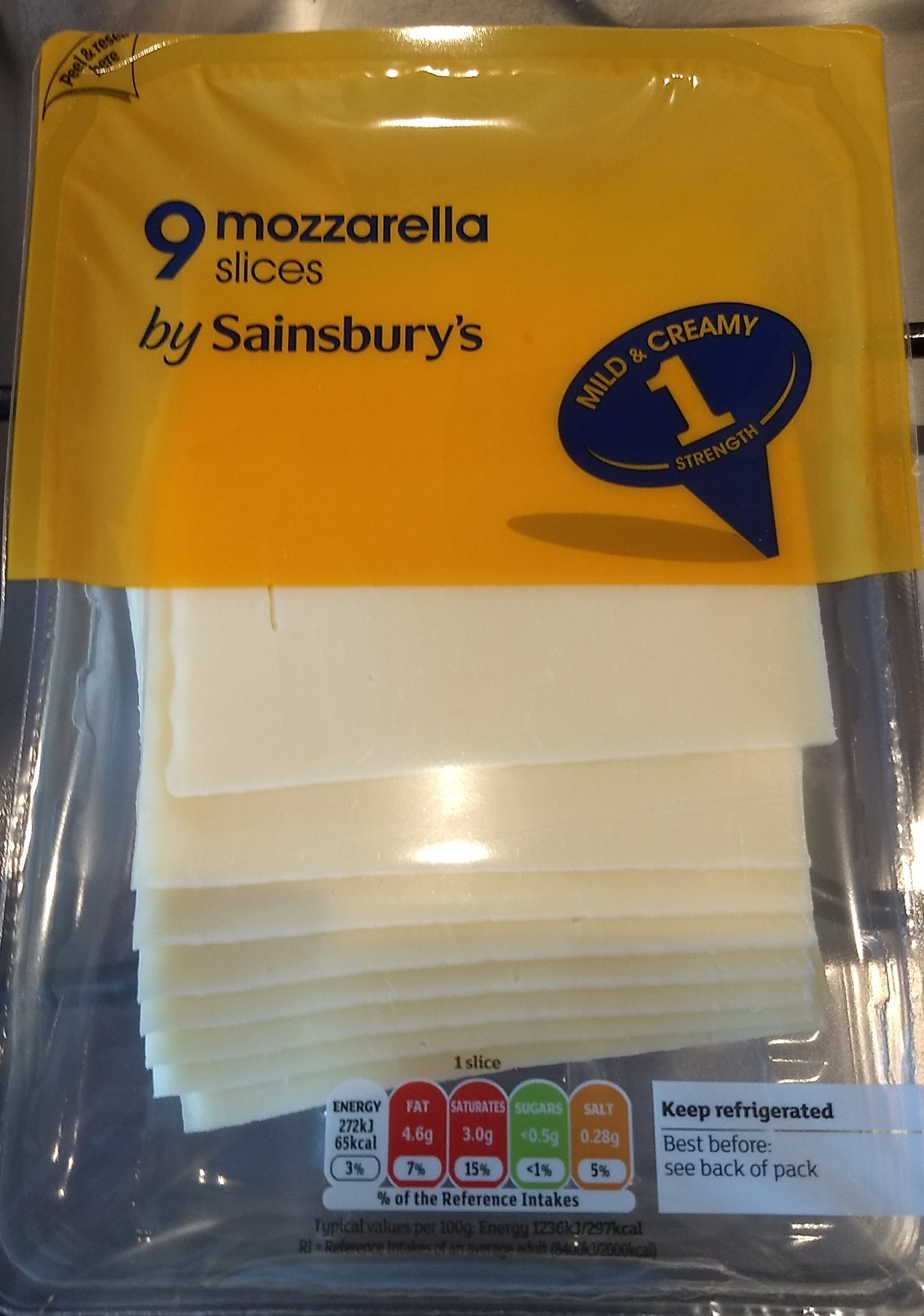 9 mozzarella slices - Produkt - en