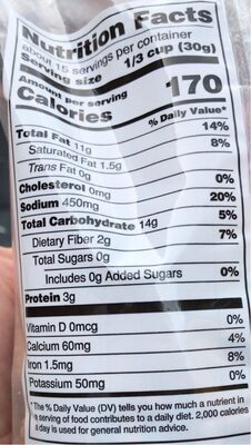 Sesame sticks - Nutrition facts