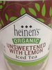 Heinen's Organic Unsweetened With Lemon  Iced Tea - Producto