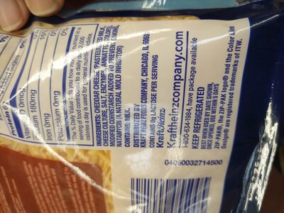 Cheddar cheese - Ingredients