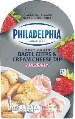 Calories in Philadelphia Bagel Chips & Strawberry Cream Cheese Dip
